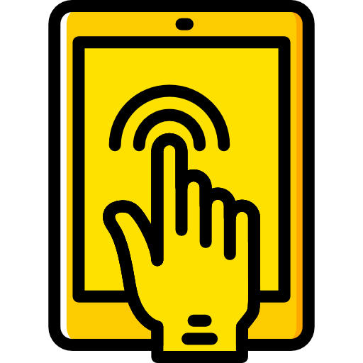Touch screen Basic Miscellany Yellow icon