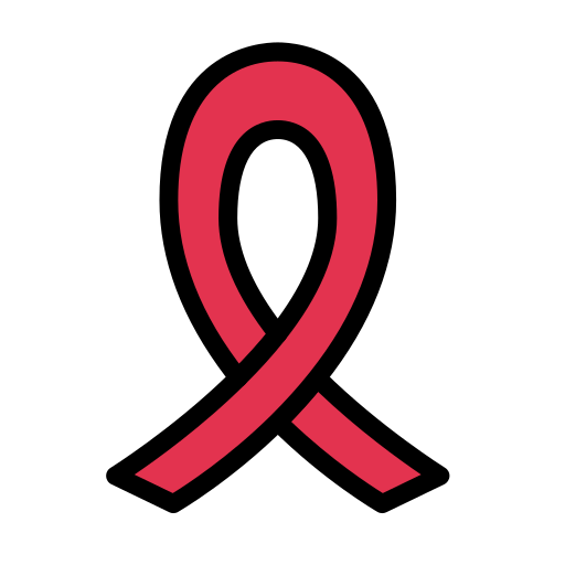 Cancer ribbon Vector Stall Lineal Color icon