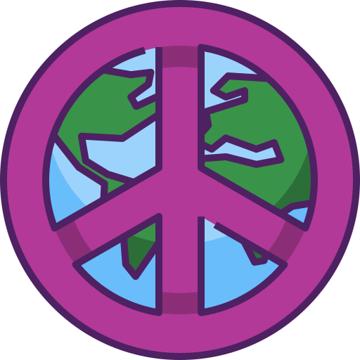 世界平和 Generic Outline Color icon