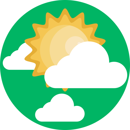 chmury i słońce Generic Circular ikona