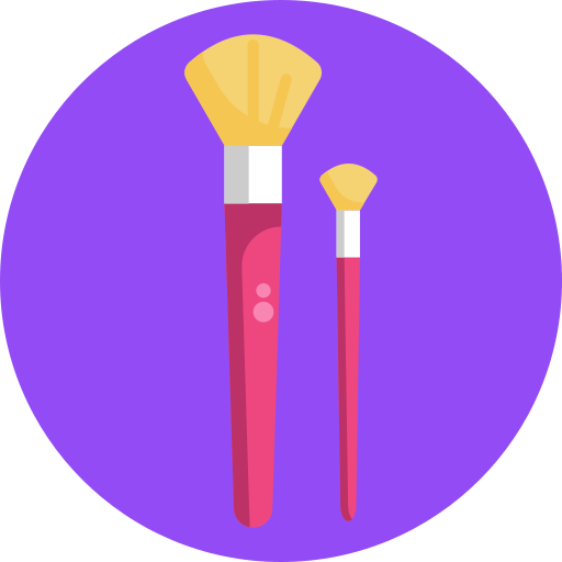 Makeup brushes Generic Circular icon