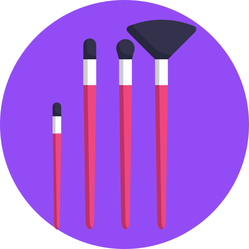 Makeup brushes Generic Circular icon