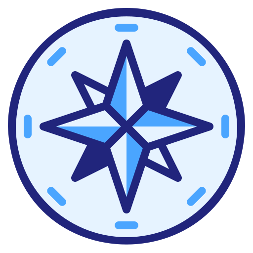 Wind direction Generic Blue icon
