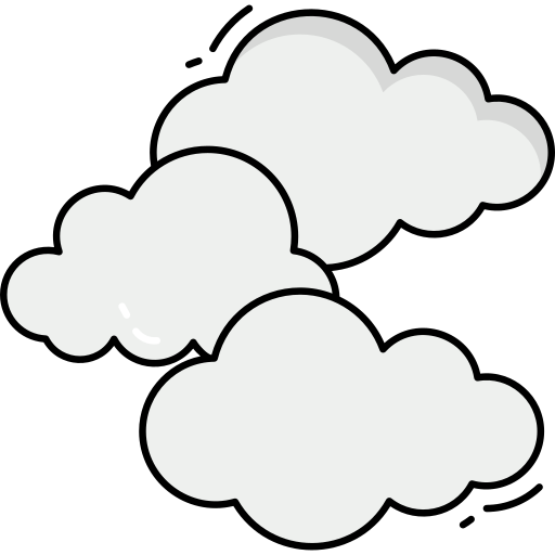 雲 Generic Thin Outline Color icon