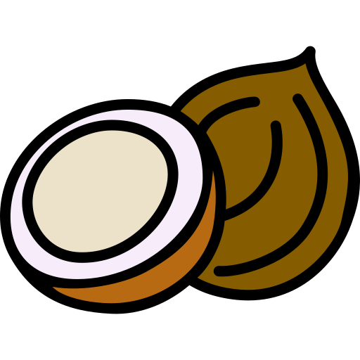 Coconut Generic Outline Color icon