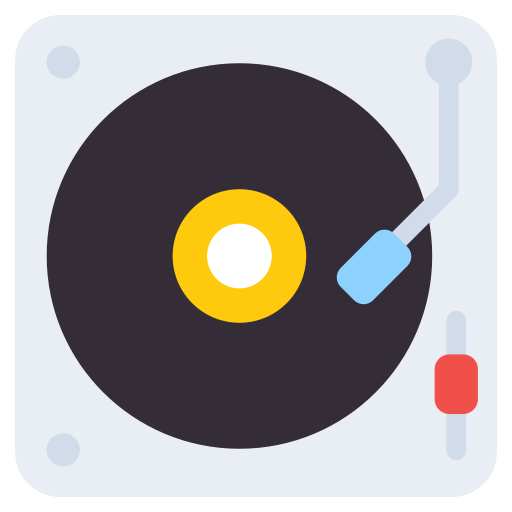 vinylspeler Generic Flat icoon