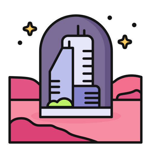 città Generic Outline Color icona