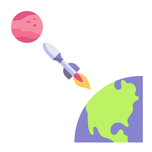 podróż kosmiczna Generic Flat ikona