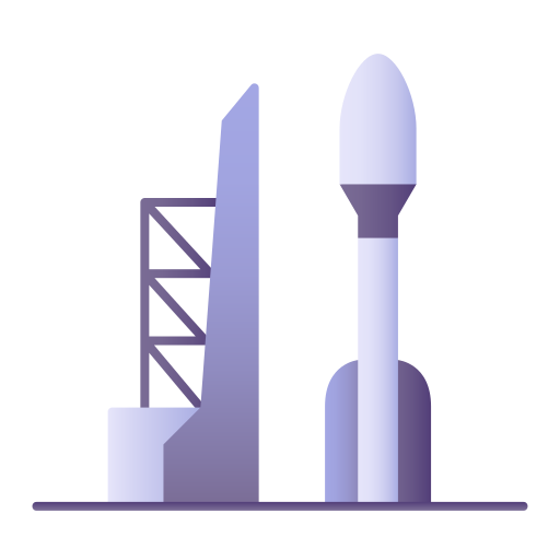 wyrzutnia rakiet Generic Flat Gradient ikona