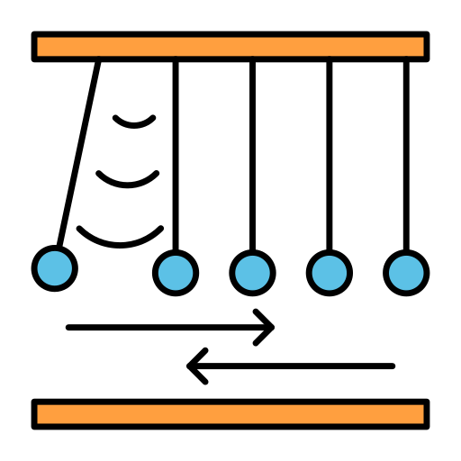 Newton cradle Generic Outline Color icon