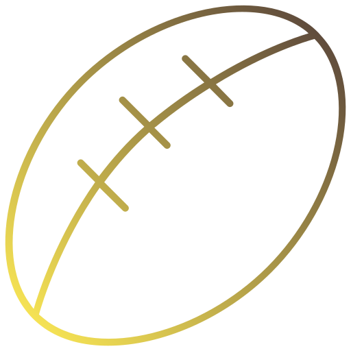 pelota de rugby Generic Gradient icono