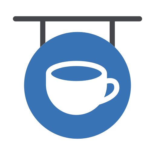 Coffee shop Generic Blue icon