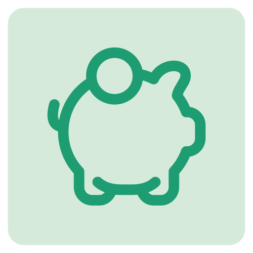 geld besparen Generic Square icoon