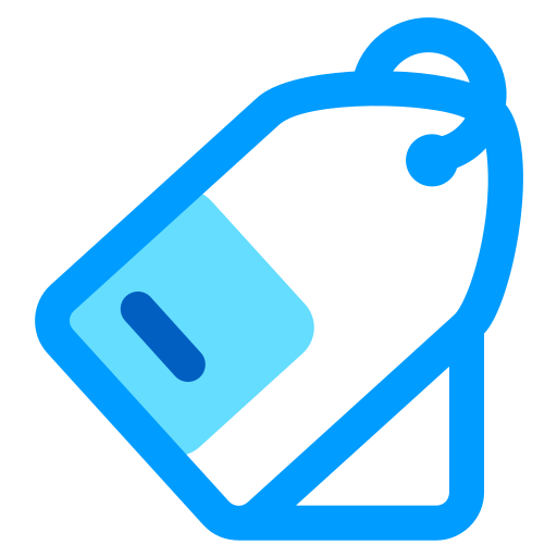 Label tag Generic Blue icon