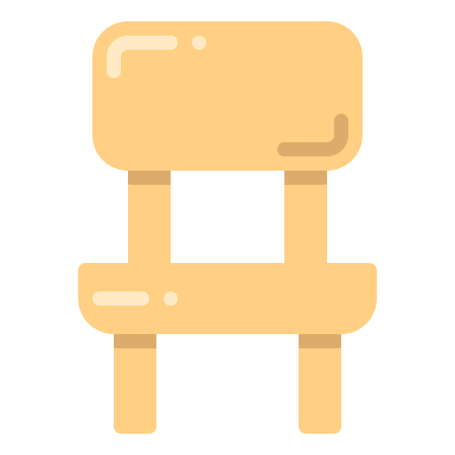houten stoel Generic Flat icoon