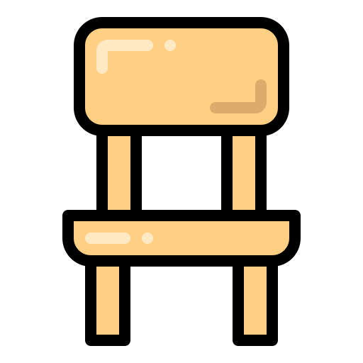 sedia di legno Generic Outline Color icona