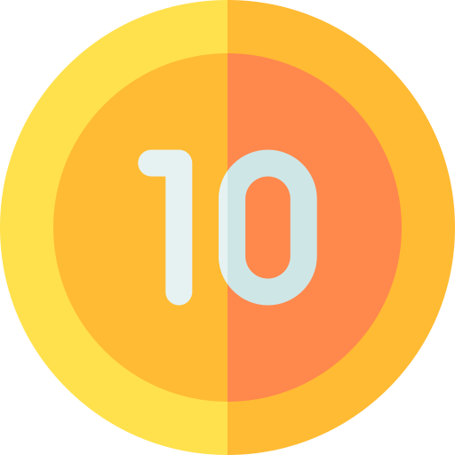 10 Basic Rounded Flat icon