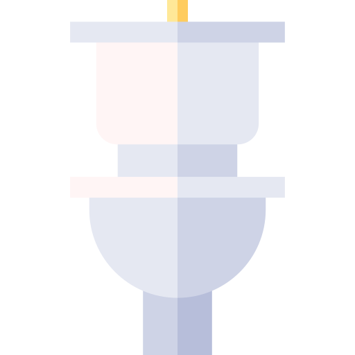 toilet Basic Straight Flat icoon