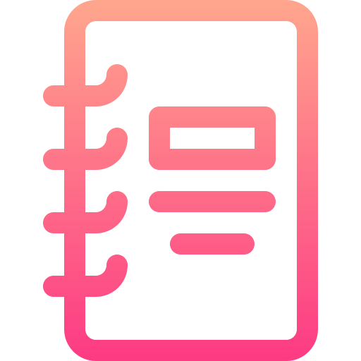 Agenda Basic Gradient Lineal color icon