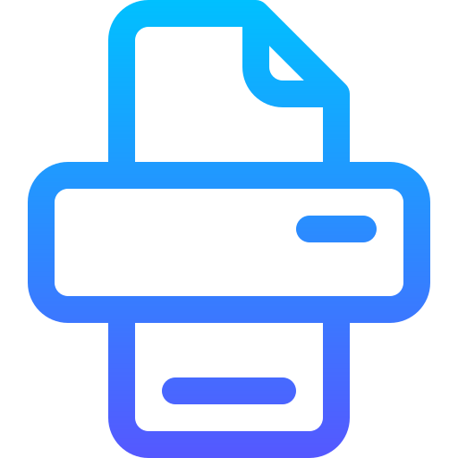 인쇄기 Basic Gradient Lineal color icon