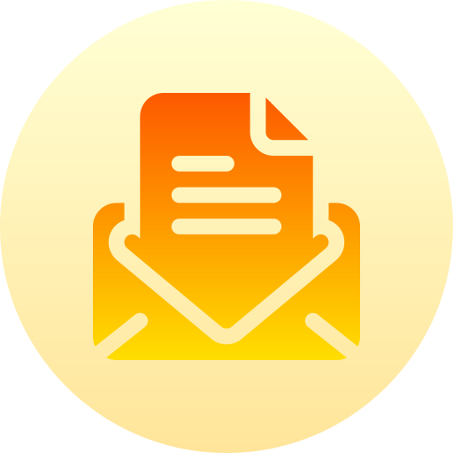 e-mail Basic Gradient Circular Icône