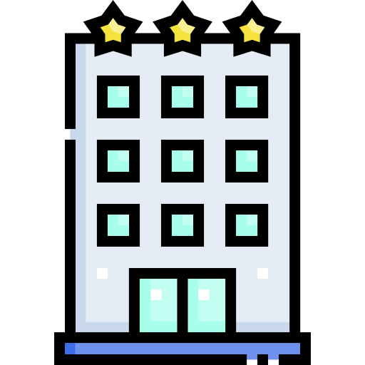 ホテル Detailed Straight Lineal color icon