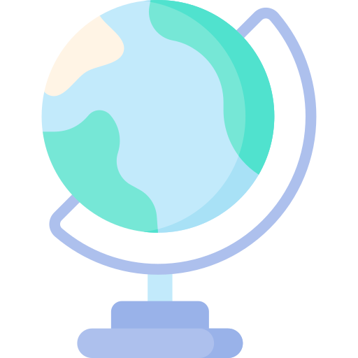 Глобус Kawaii Flat иконка