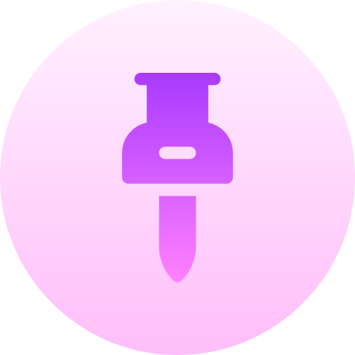 압정 Basic Gradient Circular icon