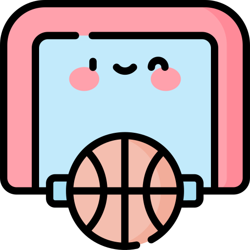 basketbal Kawaii Lineal color icoon
