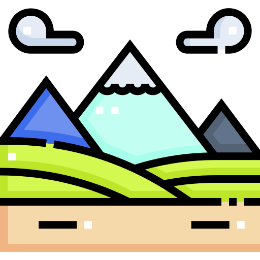 Mountain Detailed Straight Lineal color icon