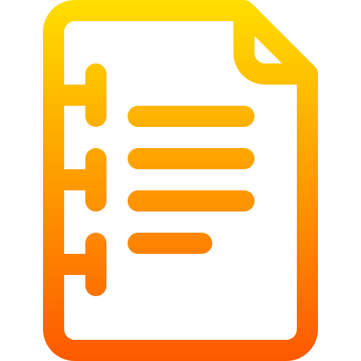 documento Basic Gradient Lineal color icono