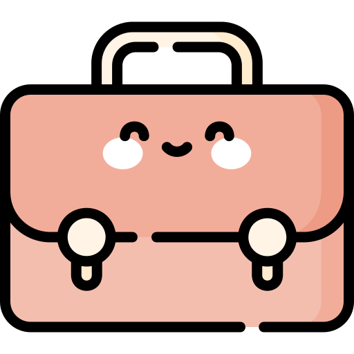 Briefcase Kawaii Lineal color icon