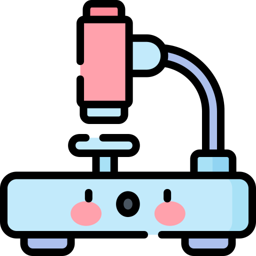 Микроскоп Kawaii Lineal color иконка