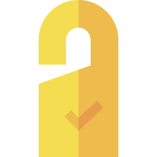 segno della porta Basic Straight Flat icona