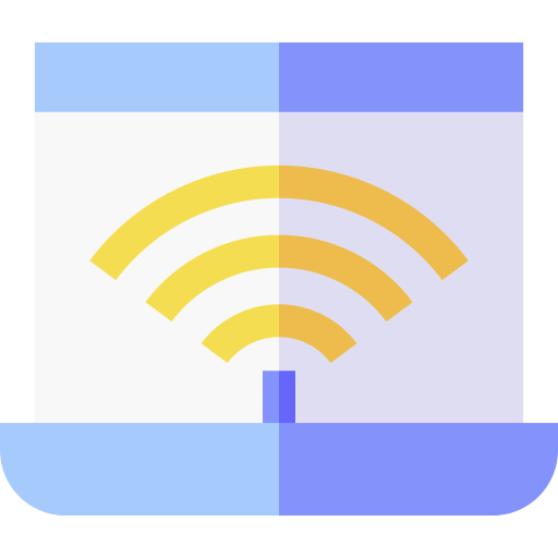 conexão wifi Basic Straight Flat Ícone