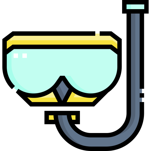 Diving goggles Detailed Straight Lineal color icon