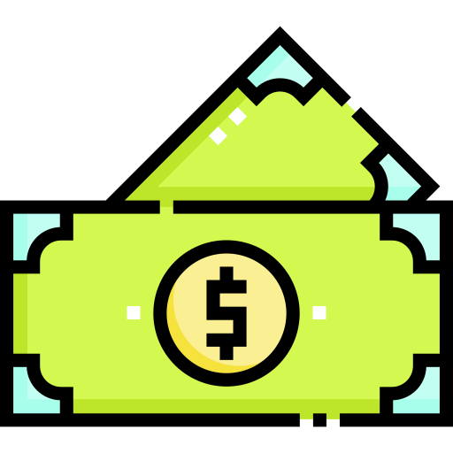 dinero en efectivo Detailed Straight Lineal color icono