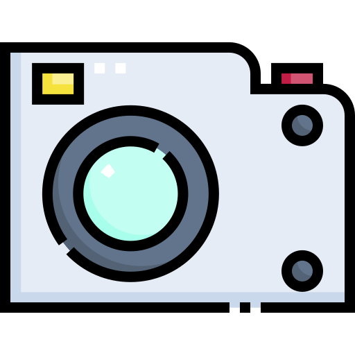 Camera Detailed Straight Lineal color icon