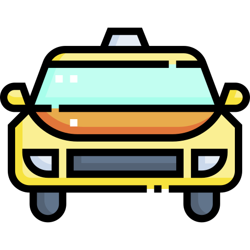 タクシー Detailed Straight Lineal color icon