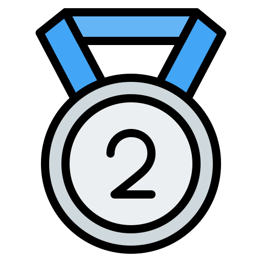 Second rank Generic Outline Color icon