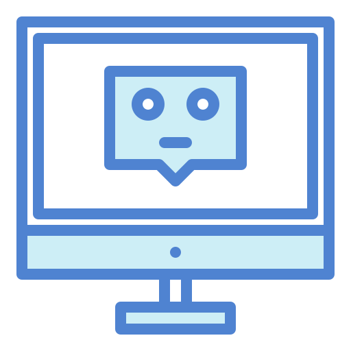 チャットボット Generic Blue icon