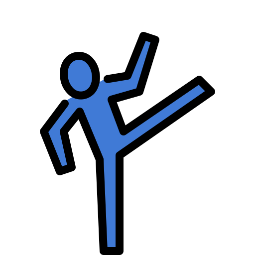 taekwondo Generic Outline Color icon