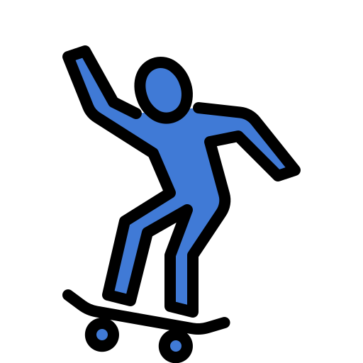 skateboarden Generic Outline Color icon