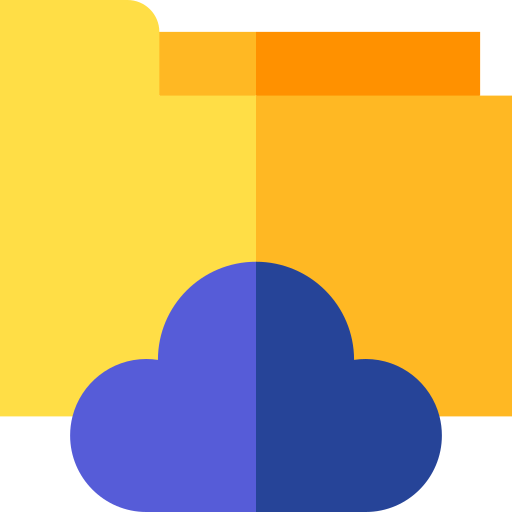cartella nuvola Basic Straight Flat icona
