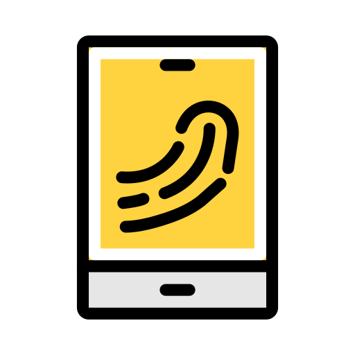 Fingerprint scanner Vector Stall Lineal Color icon