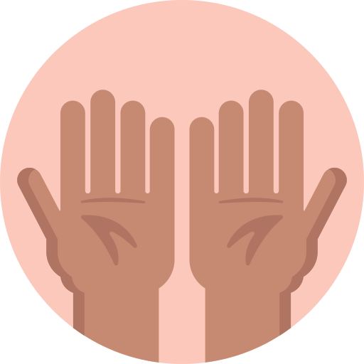 manos abiertas Generic Circular icono