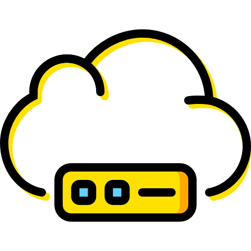 cloud computing Basic Miscellany Yellow icon