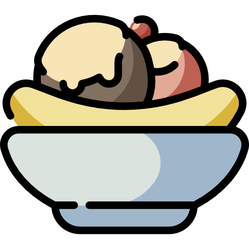 Banana split Special Lineal color icon