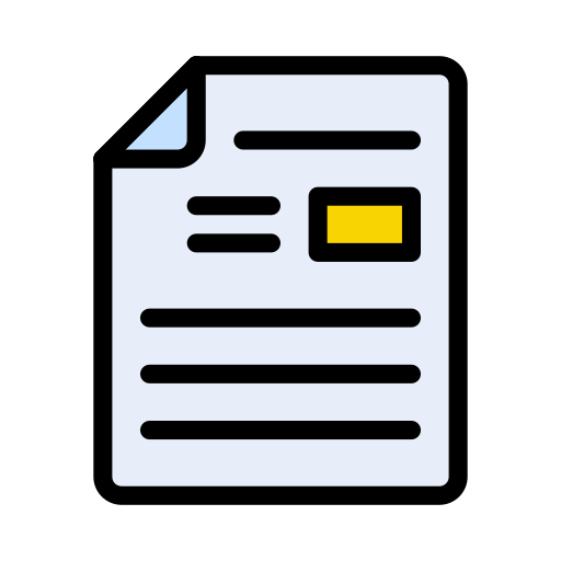 Document Vector Stall Lineal Color icon