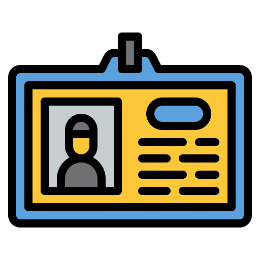 Identity card Generic Outline Color icon